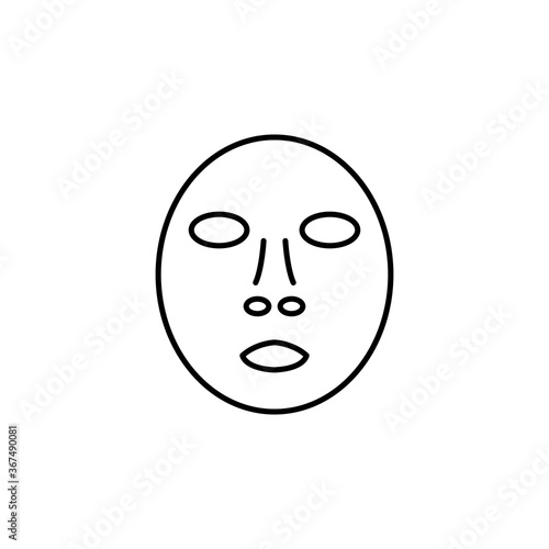 facial mask line icon. Signs and symbols can be used for web, logo, mobile app, UI, UX