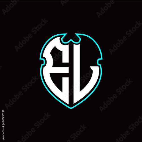 E L Initial logo design with a shield shape Free Download E L Initial logo design with a shield shape - GFXLoad