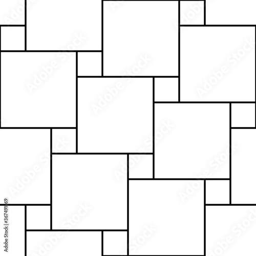 Floor paving, cladding, masonry, parquet. Seamless pattern. Simple rectangles parquet tessellation. Driveway slabs. Minimal floor tiles. Cladding bricks. Flooring laminate. Classic herringbone grid