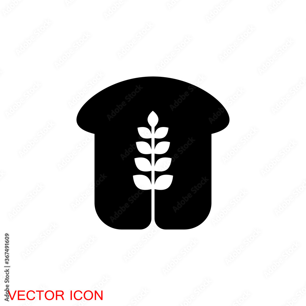 Bread icon. Bread bakery symbol vector illustration. eps 10