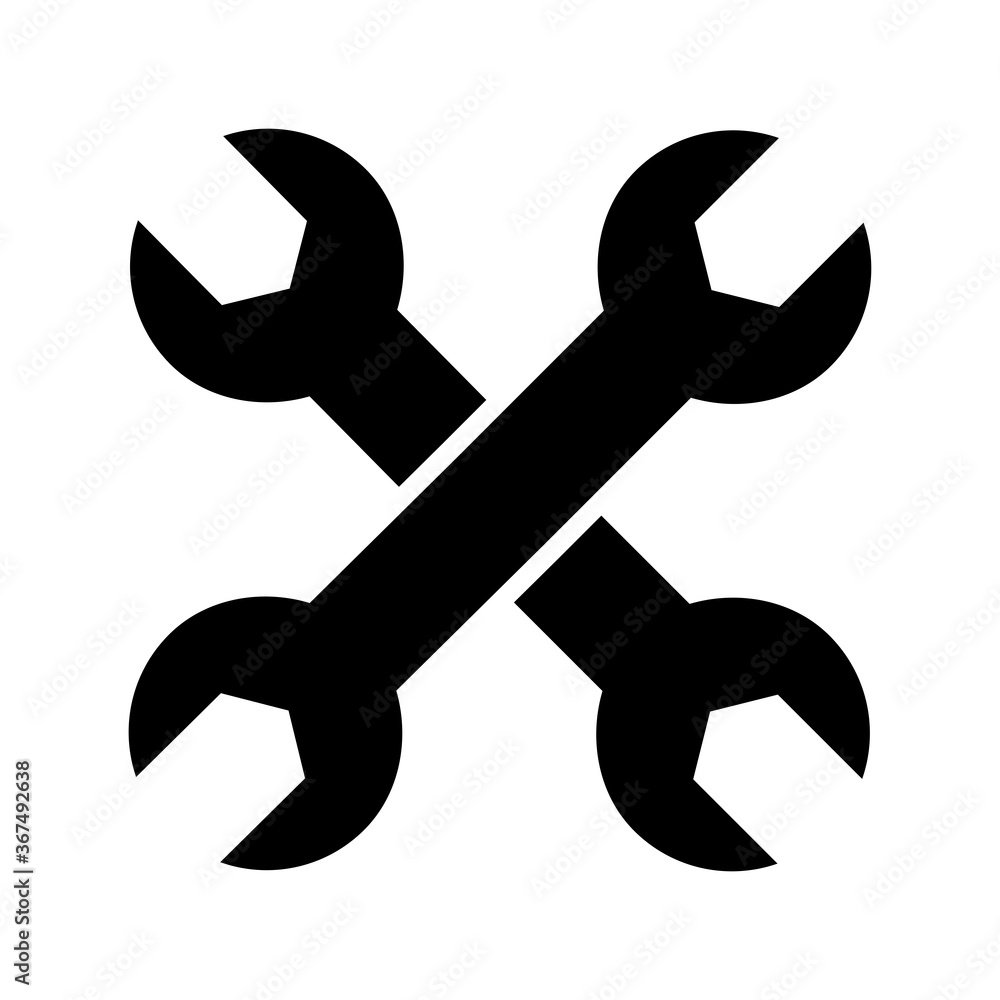 wrench - metal spanner icon vector design template wrench - metal spanner icon vector design template