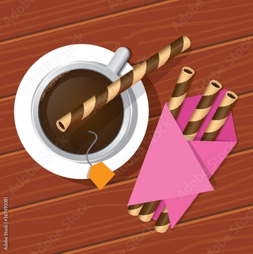 coffee and chocolate sticks