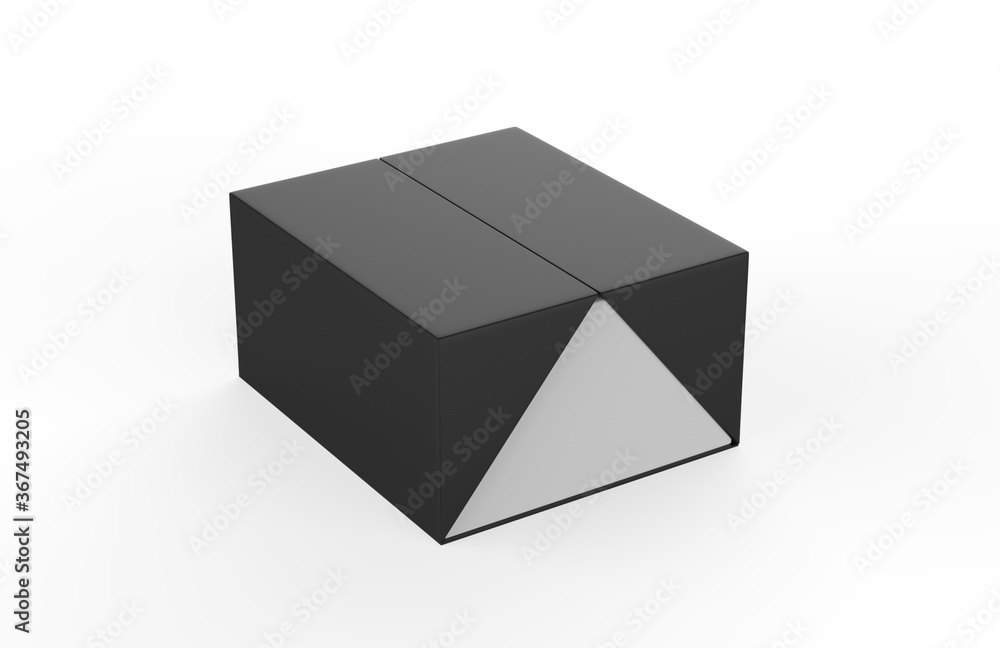 Product Cardboard Package Box. 3d Illustration Isolated On White Background. Mock Up Template Ready For Your Design. Product Cardboard Package Box. 3d Illustration Isolated On White Background. Mock Up Template Ready For Your Design.