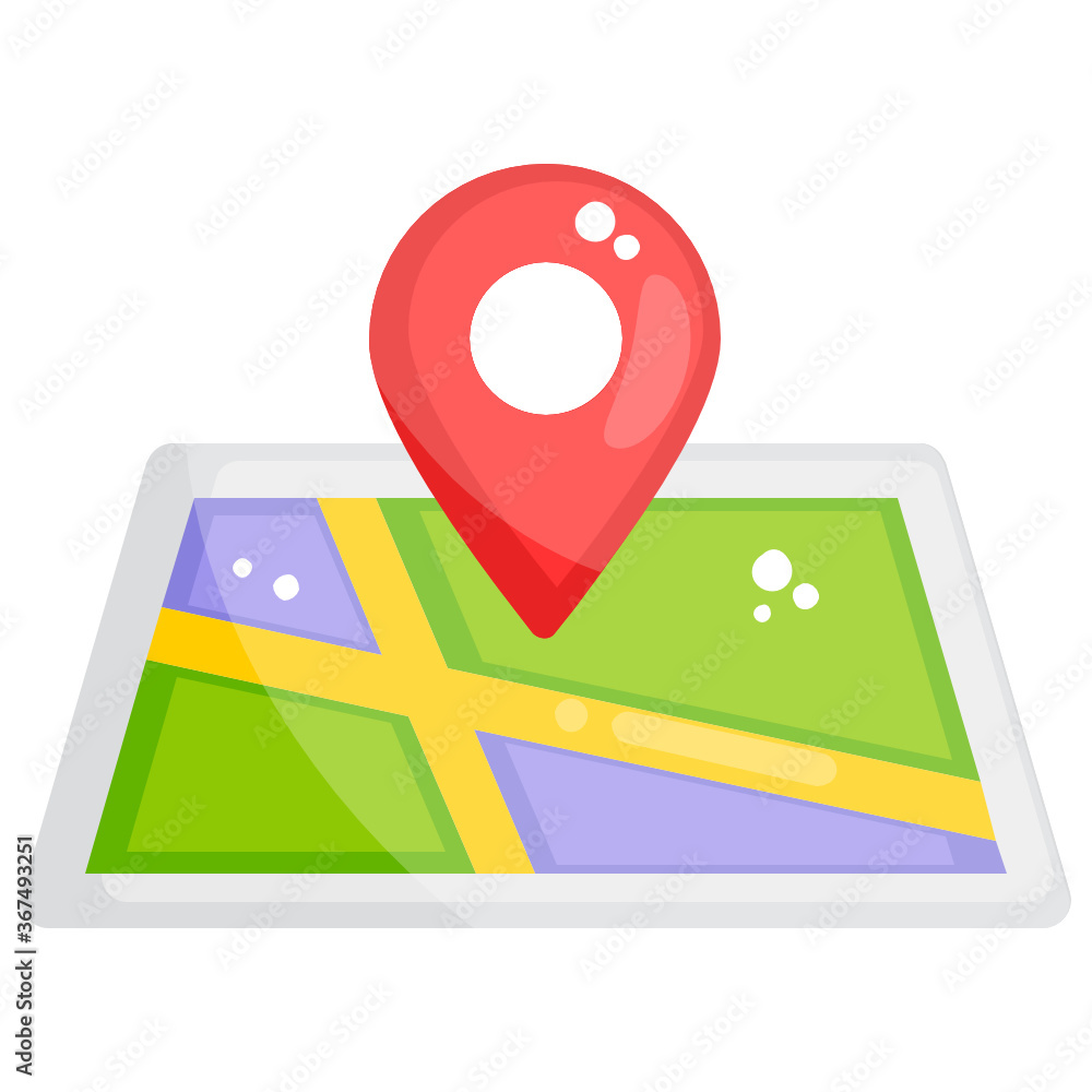 Flat vector of map navigation, map pin icon
Flat vector of map navigation, map pin icon