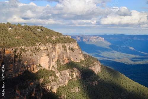 The cliffs in the Blue Mountains national park, Australia