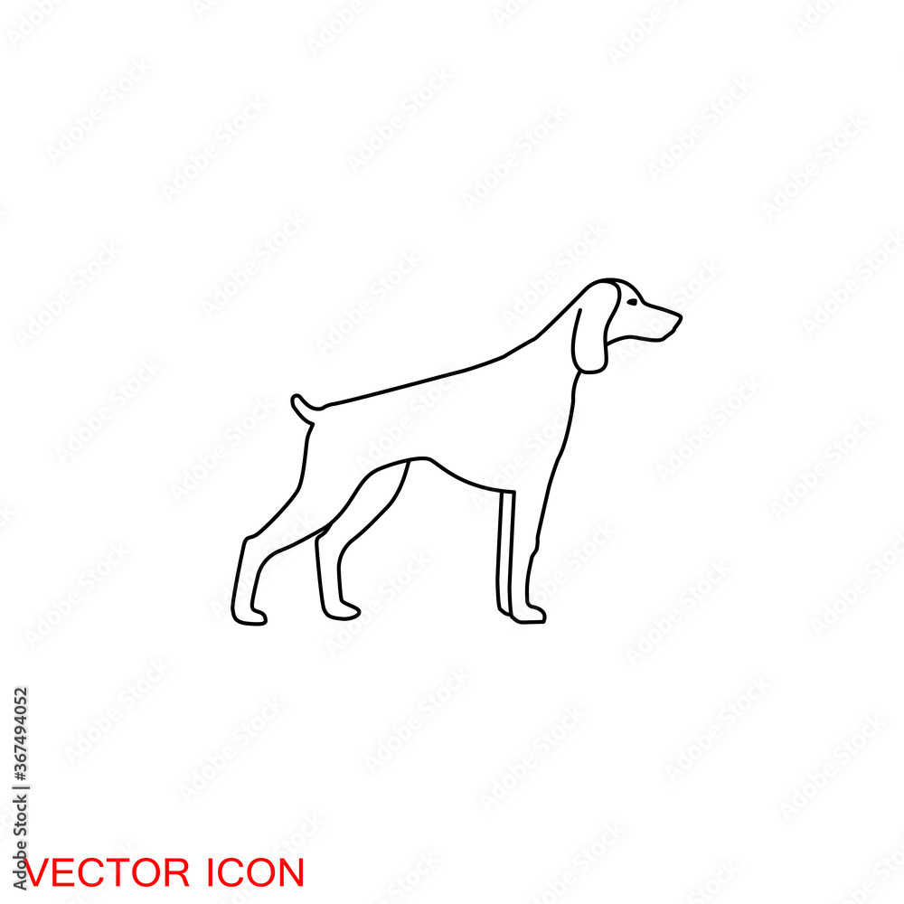 Dog icon. Vector element for your design