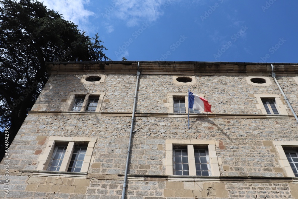 Lycée Gabriel Faure à Tournon vu de l'extérieur, ville de Tournon sur Rhône, département de l'Ardèche, France