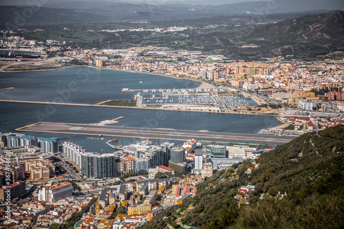 aerial view of Gibraltar airport 