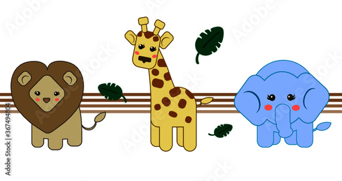 Cute Jungle Animal Trio