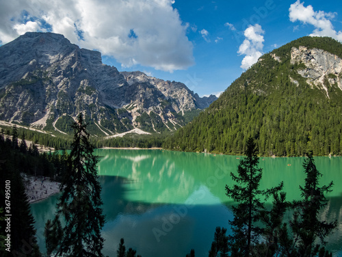 Fototapeta Naklejka Na Ścianę i Meble -  Pragser Wildsee in the Dolomites, South Tyrol
