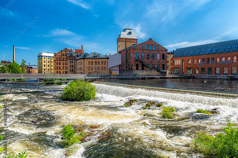 Norrkoping Motala Strom Waterfall and Rapids