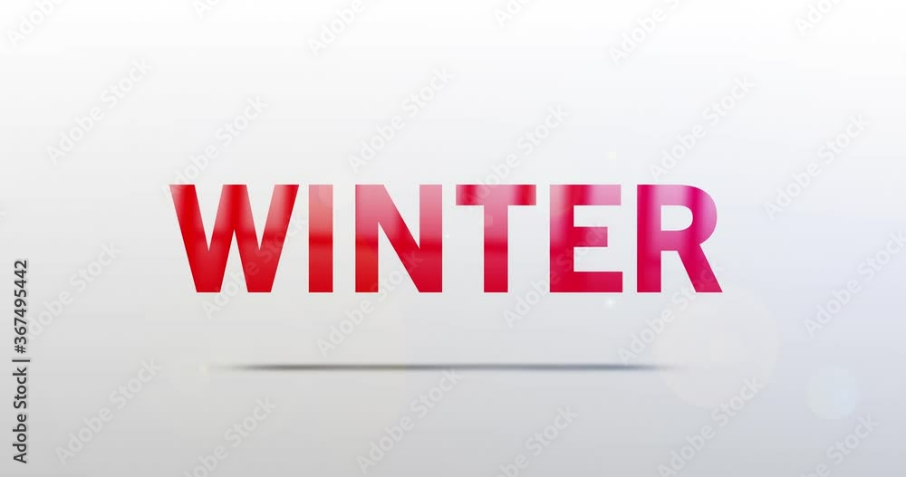 Winter. Partikel Logo. Text Animation. Rotes Logo auf Hintergrund weiß/grau. Drehung. Hochwertiges 4k Video Winter. Partikel Logo. Text Animation. Rotes Logo auf Hintergrund weiß/grau. Drehung. Hochwertiges 4k Video