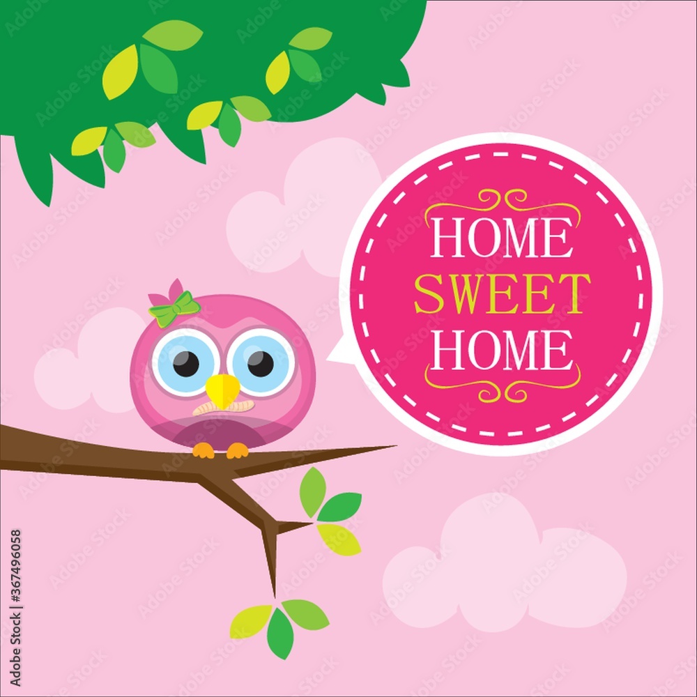 Obraz premium home sweet home card