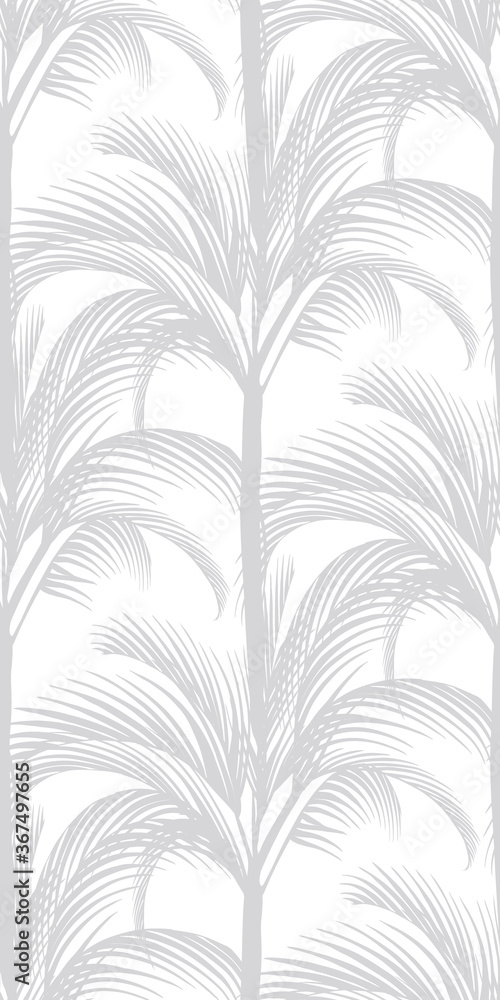 delicate tropical pattern on a white background with silhouettes of gray palms vertically for unisex surface design delicate tropical pattern on a white background with silhouettes of gray palms vertically for unisex surface design