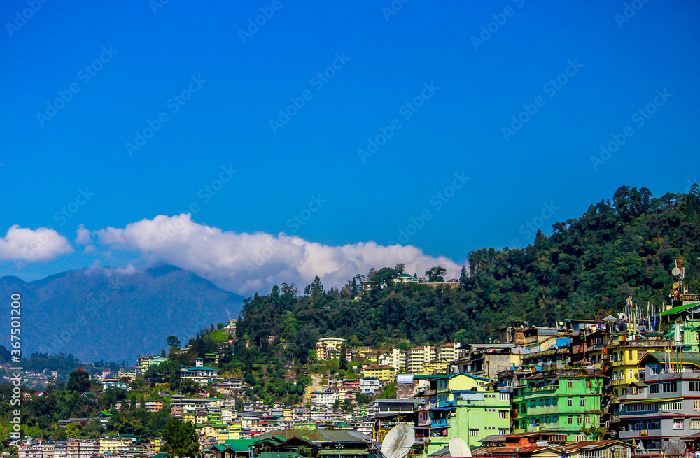 view of the city of Gangtok