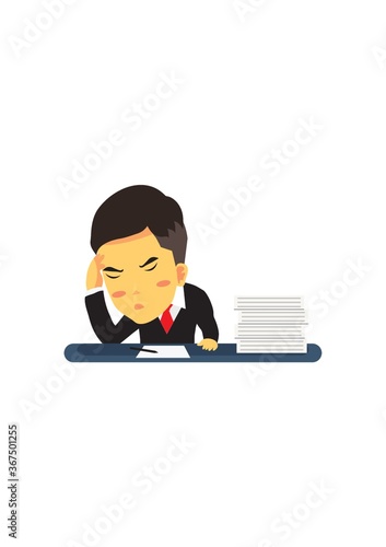 businessman getting headache
