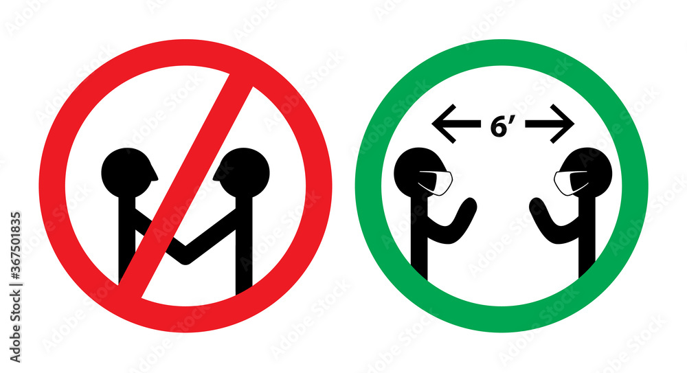 Maintain Social Distancing Six Feet Apart and Wear Mask Friendly