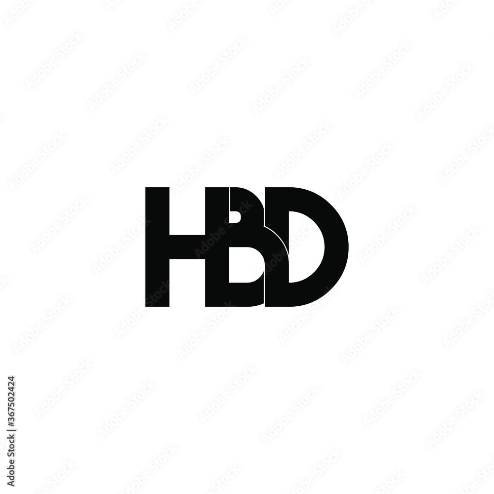hbd letter original monogram logo design hbd letter original monogram logo design