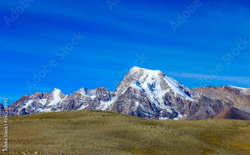 blue sky and mountain desert