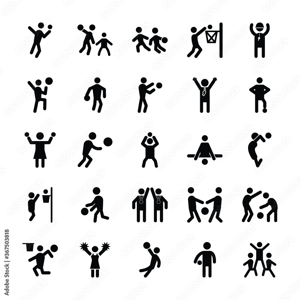 A Pack of Basketball Silhouettes 
