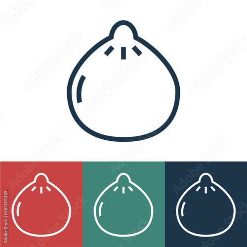 Linear vector icon with gnocchi