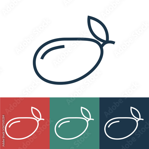 Linear vector icon with mango