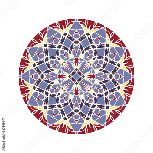 Flower Mandalas. Vintage decorative elements. Oriental pattern  Islam  Arabic  Indian  turkish  pakistan  chinese  ottoman motifs. Vector illustration. Isolated on white .