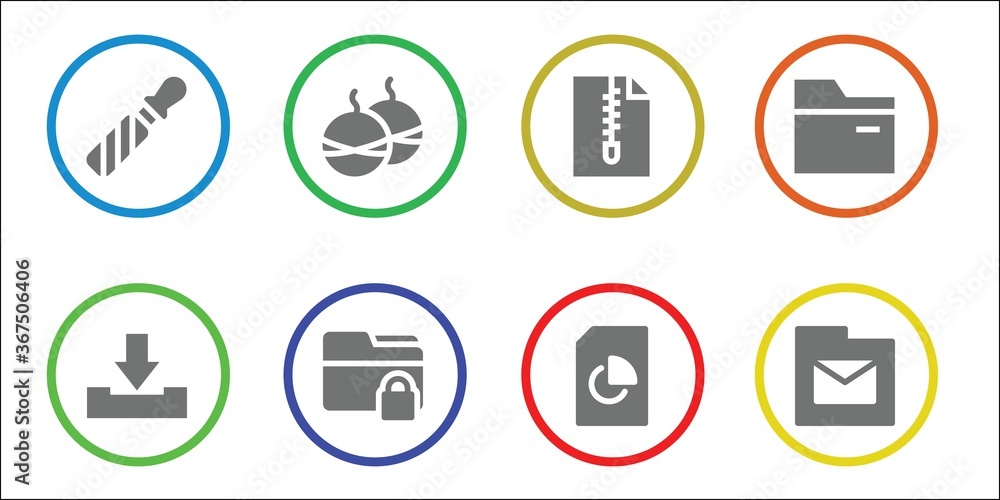 archive icon set archive icon set