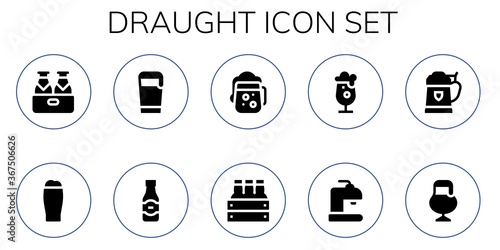 Modern Simple Set of draught Vector filled Icons