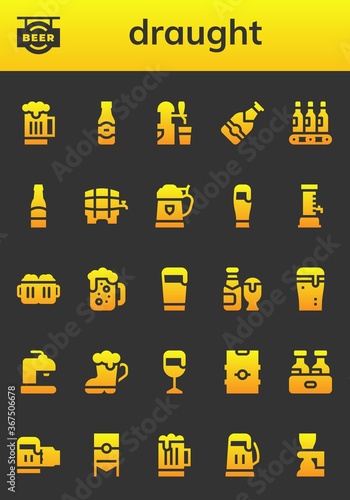 draught icon set