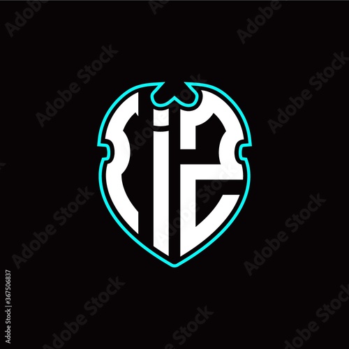 I Z Initial logo design with a shield shape Free Download I Z Initial logo design with a shield shape - GFXLoad