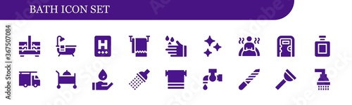 bath icon set