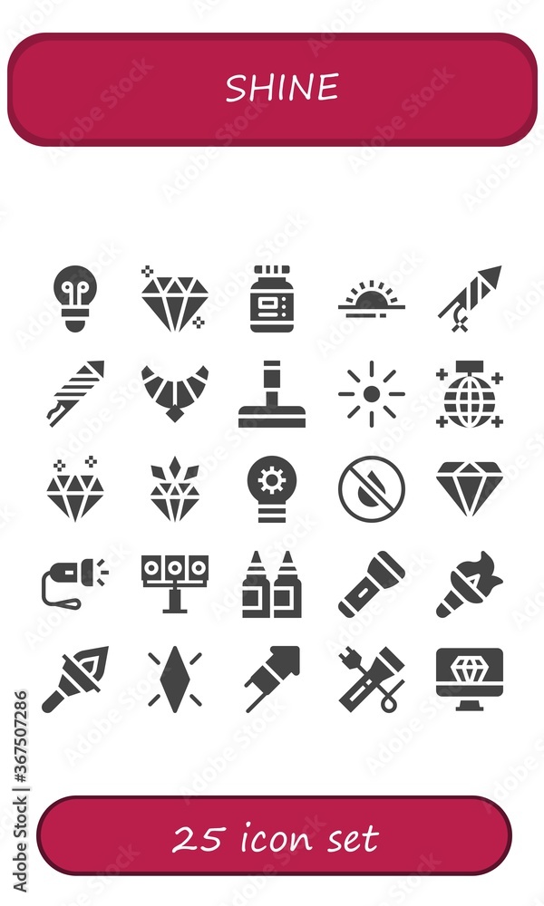 Modern Simple Set of shine Vector filled Icons Modern Simple Set of shine Vector filled Icons