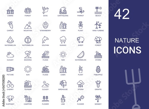nature icons set