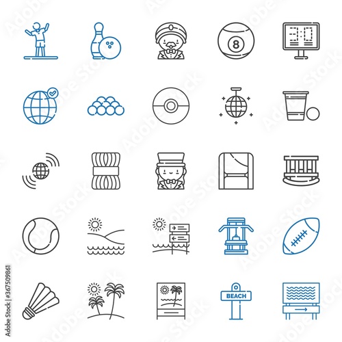 Photos ball icons set