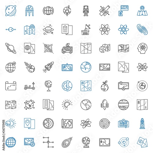 orbit icons set