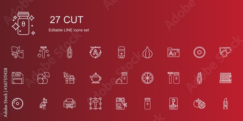 cut icons set