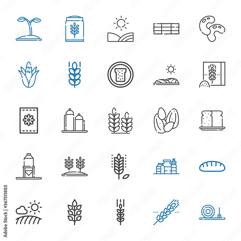 grain icons set grain icons set