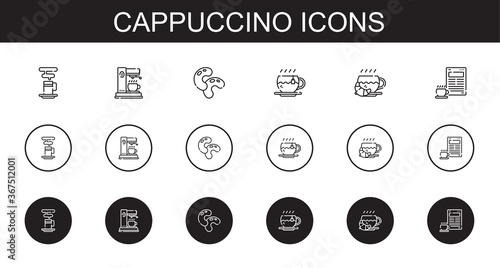cappuccino icons set