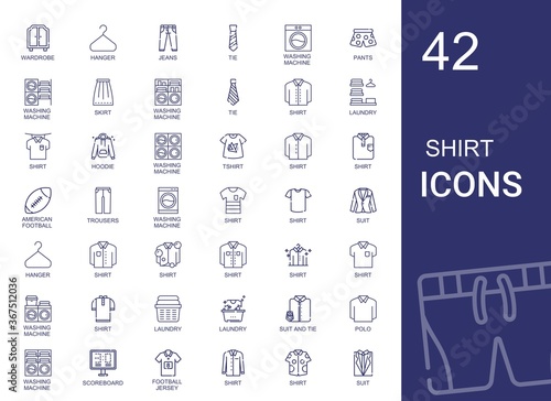 shirt icons set