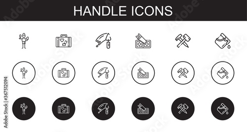 handle icons set