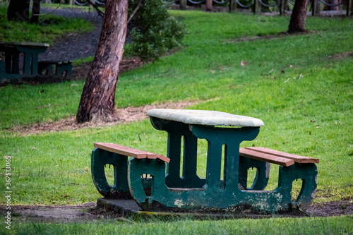 Outdoor park seating table