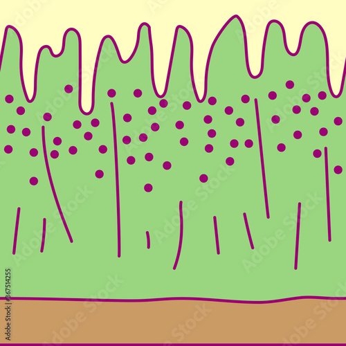 vector template cute fruit. print for disposable tableware