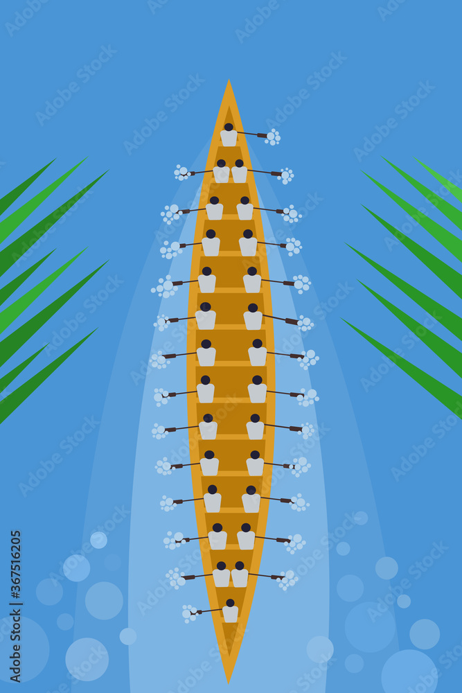 Rowing Race Vector