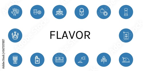 Set of flavor icons
