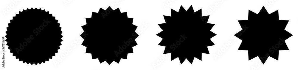 Starburst speech, badges set. Vector, illustration Starburst speech, badges set. Vector, illustration