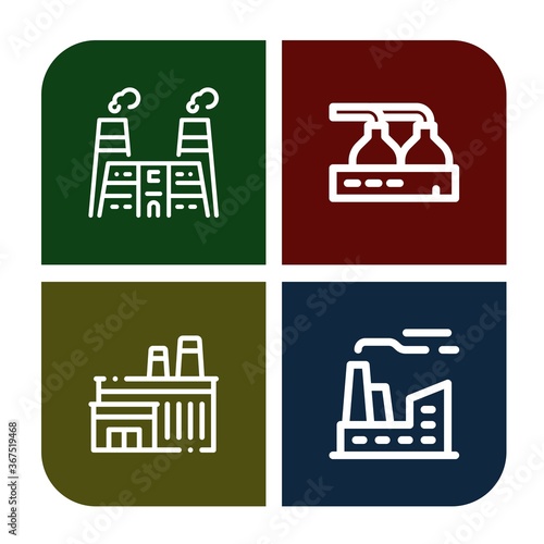 distillery simple icons set