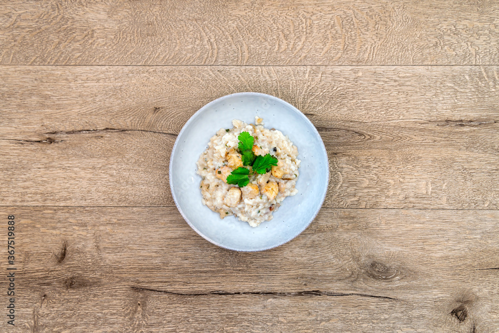 Tasty chicken and mushroom risotto Tasty chicken and mushroom risotto