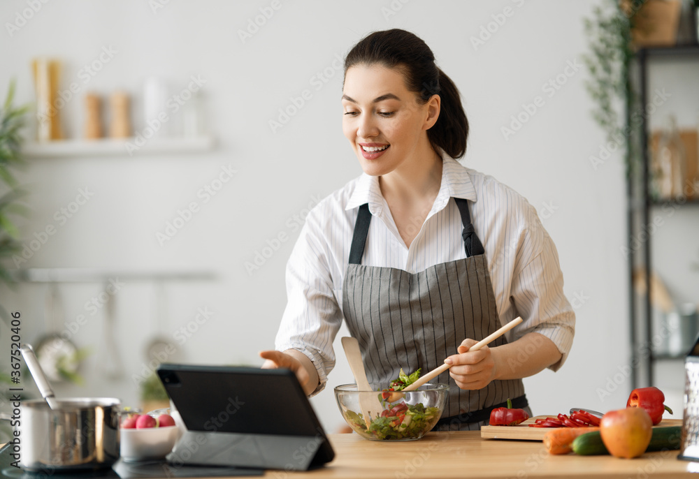 woman is preparing the proper meal