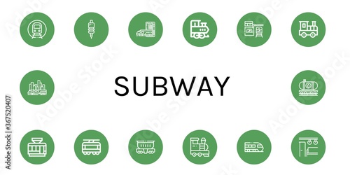 Set of subway icons